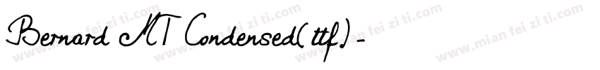 Bernard MT Condensed(ttf)字体转换